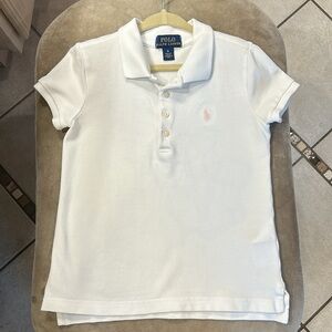 Polo Ralph Lauren Little Girls Short Sleeve Cotton Mesh Polo Shirt-Uniform Shirt